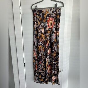 Anthropologie Silk Maxi Skirt
